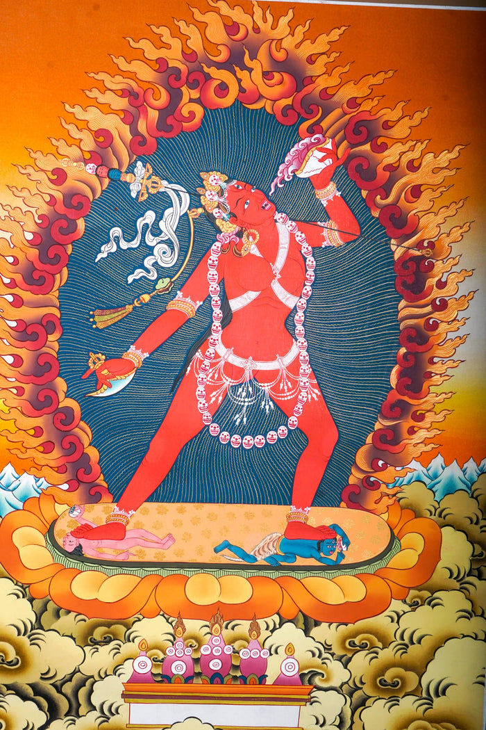 Wrathful Vajravarahi - Vajrayogini Art - Lucky Thanka