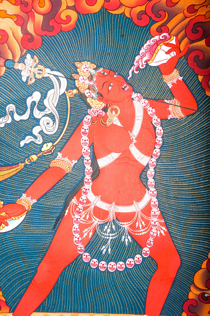 Wrathful Vajravarahi - Vajrayogini Art - Lucky Thanka