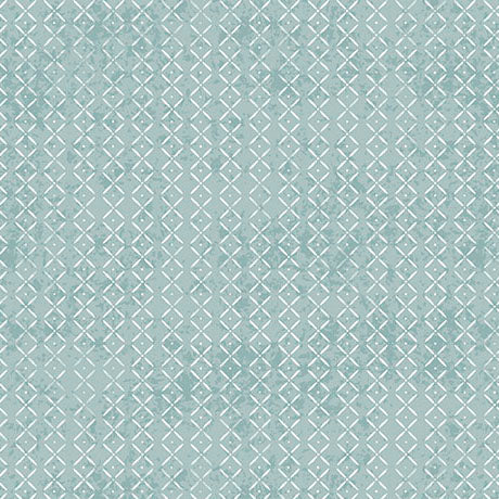 X Geo Dusty Aqua Linen- Wisps on the Wind