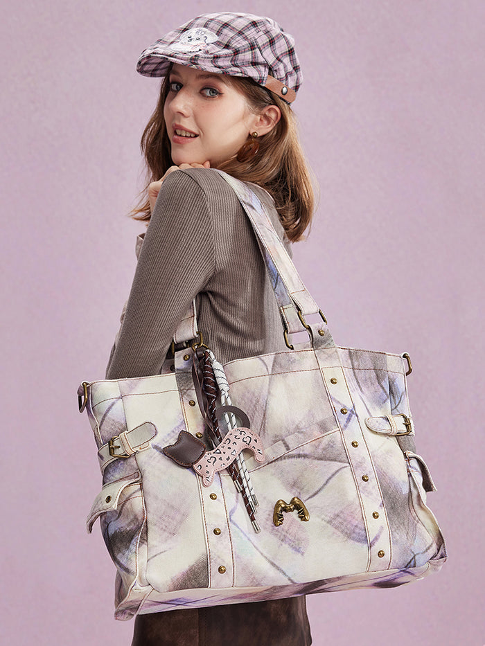Y2K Tie-Dye Large Capacity Tote Bag