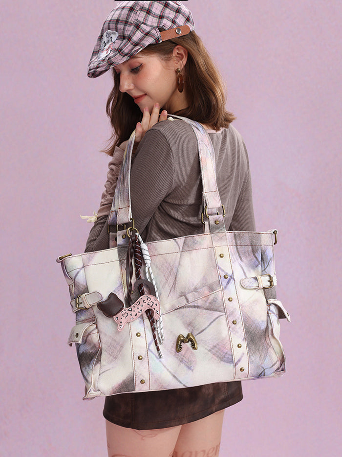 Y2K Tie-Dye Large Capacity Tote Bag