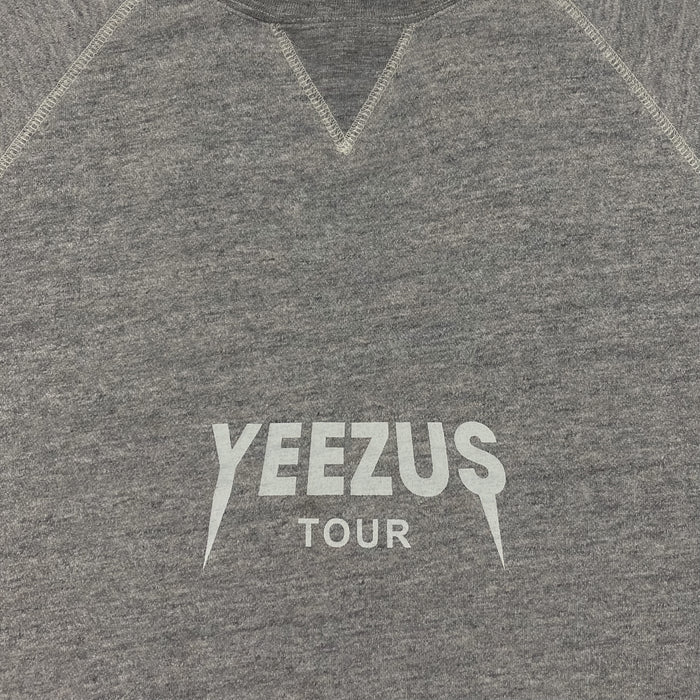 Yeezus Tour 2013 'Black Friday' Cut Off Crewneck In Heather Grey