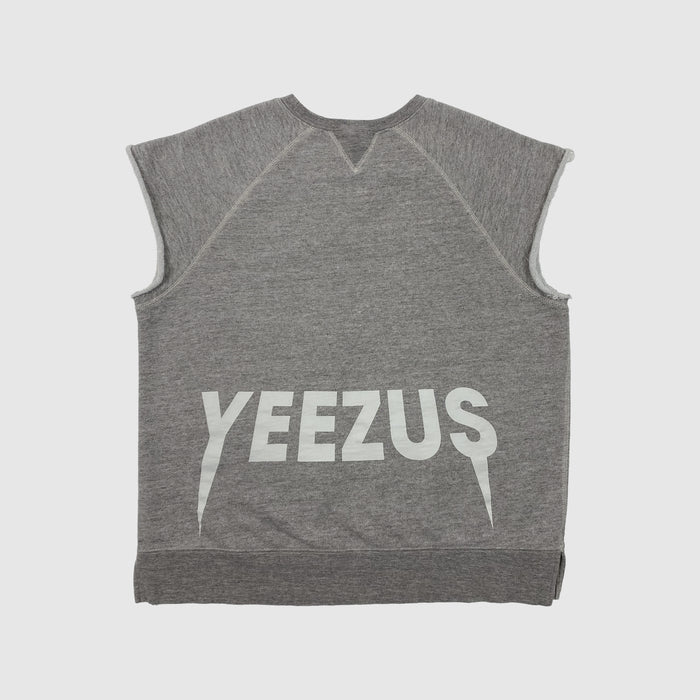 Yeezus Tour 2013 'Black Friday' Cut Off Crewneck In Heather Grey