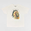 Yeezus Tour 2013 OG Native Skull Tee In White By Wes Lang