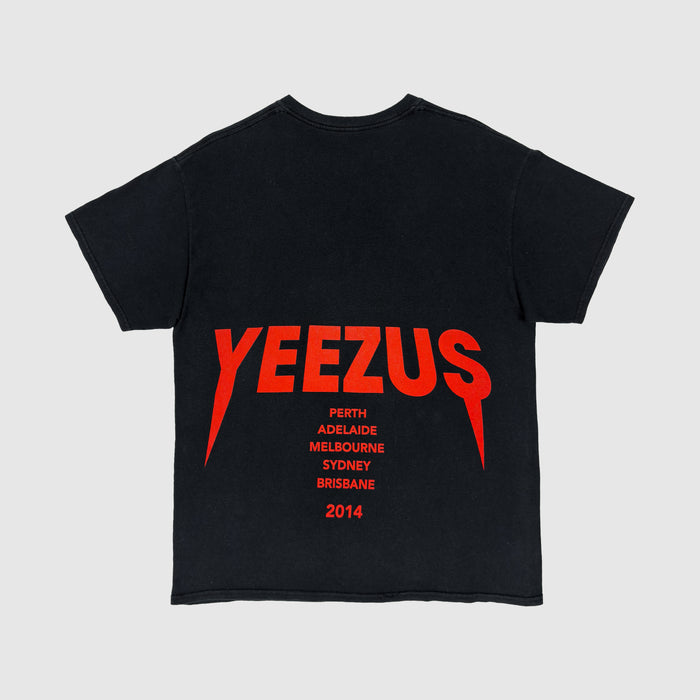 Yeezus Tour 2014 Australian Skull & Roses Tee By Wes Lang