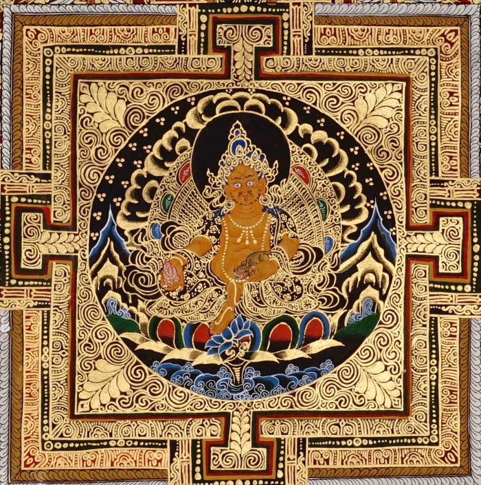 Sacred Zambhala prosperity mandala Tibetan Buddhist painting